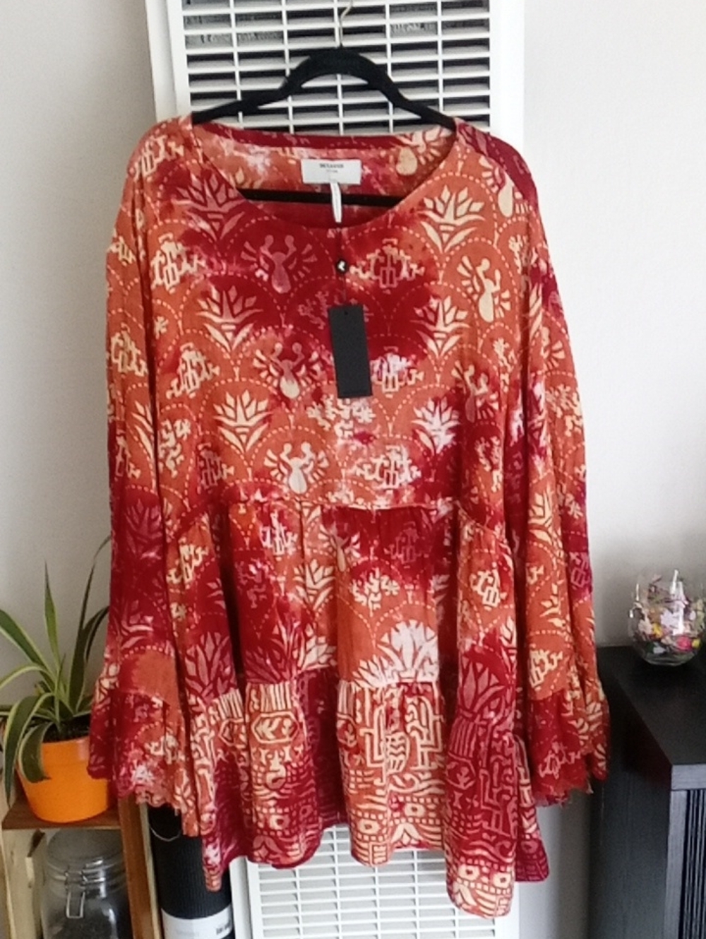 NWT One Teaspoon Red and Orange Boho Tunic Mini Dress
